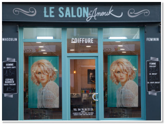 Devanture du Salon de Coiffure La Salon d'Anouk à Vinay